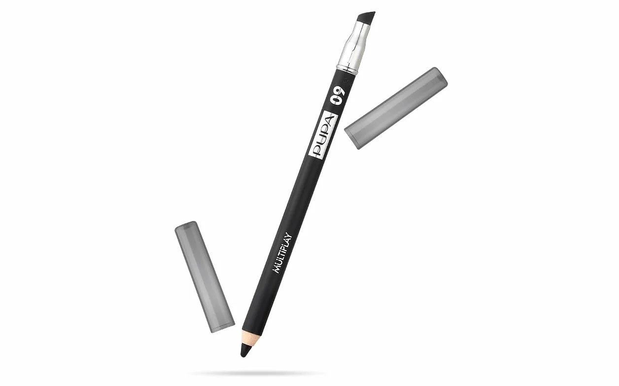 Pupa Matita Occhi Multiplay Deep Black - Triplo Uso Eyeliner, Ombretto e Kajal - Adatta per Occhi sensibili e Lenti a contatto (Colore 09 Deep Black) Formato 1,2 g
