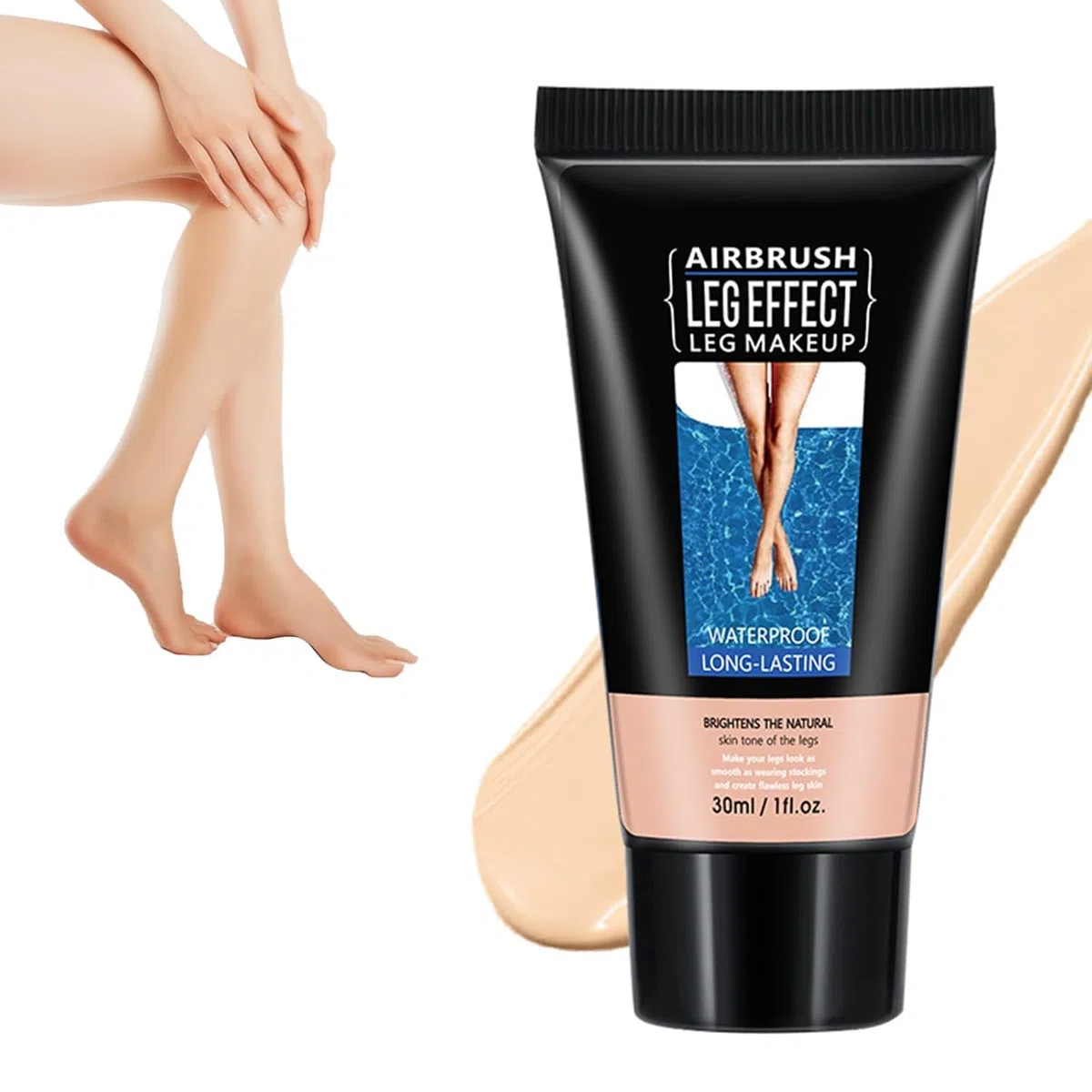 Lozione per il Trucco Delle Gambe Leg Makeup Concealer Fondotinta per Gambe Waterproof No Transfer Leg Makeup Lotion Fondotinta Copri Tatuaggi per il Trucco del Corpo (Colore della pelle chiara)