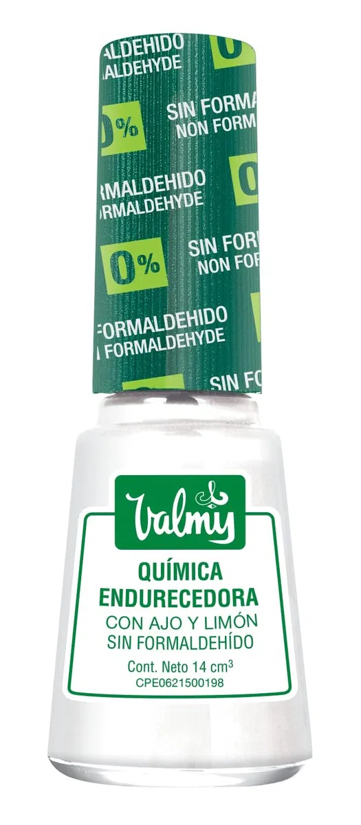 Indurente chimico per unghie Valmy con aglio e limone, senza formaldeide, trattamento con smalto sbiancante e indurente - 14 ml (1 unità)