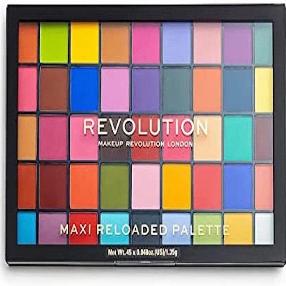 Makeup Revolution, Maxi Reloaded Eyeshadow Palette, Monster Mattes, 45 shades, 297g
