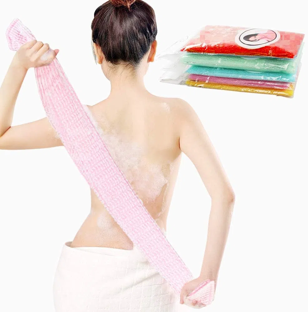 5 Pezzi Di Nylon Multicolore Giapponese Esfoliante Doccia Scrub Bagno Di Lavaggio Asciugamano In Tessuto Corpo Doccia Pulizia Spugne