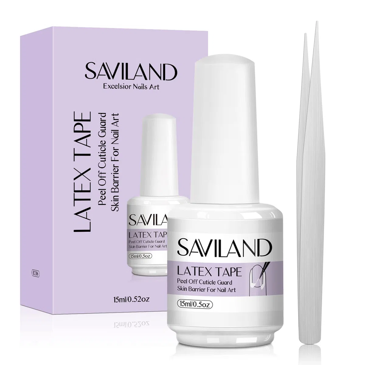 Saviland Latex Liquido per Unghie: Nastro in Lattice per Arte Esfoliante Smaalto Protezione Barriera Pelle Gel Manicure Starter Accessorio Per Saloni