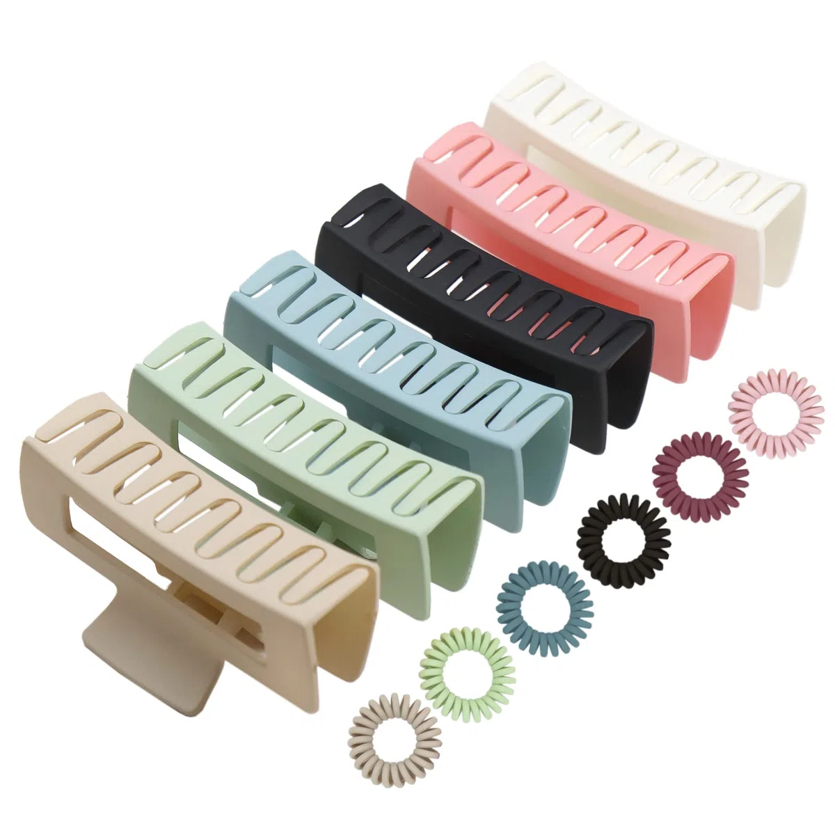 Kavya Fermaglio per capelli grandi e spessi, clip per capelli, grande, antiscivolo, rettangolare, da donna, 11 cm