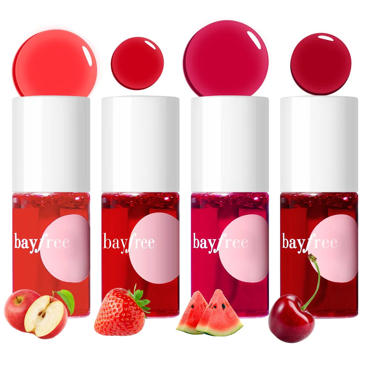 bayfree Lip Tint Stain Set, Rossetto Matte Tinta Labbra No-Transfer, Effetto Tattoo Naturale a Lunga Durata, Long Lasting Colour (fruit farm)