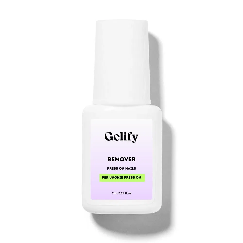 Gelify Remover per Unghie Press on, Flacone con Pennello, 15 ml