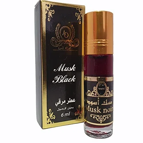 Muschio nero roqya, essenza di profumo, senza alcool, capacità 6 ml, olio profumato, roll on, attar musk black, muschio aswad, odore unico e concentrato, aroma legnos