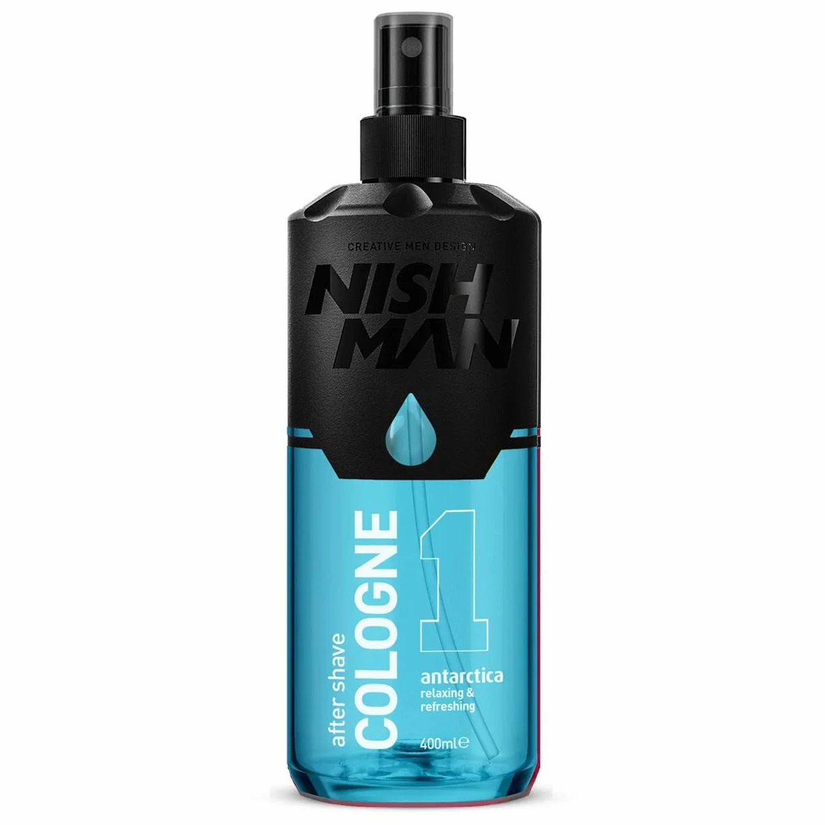 NISHMAN Aftershave Cologne 01 - Antarctica 400ml – Lozione Rinfrescante Dopo Barba per Uomini – Profumo di Agrumi, Pompelmo, Mandarino, Acqua di Mare – Colonia Dopo Barba per Uomini