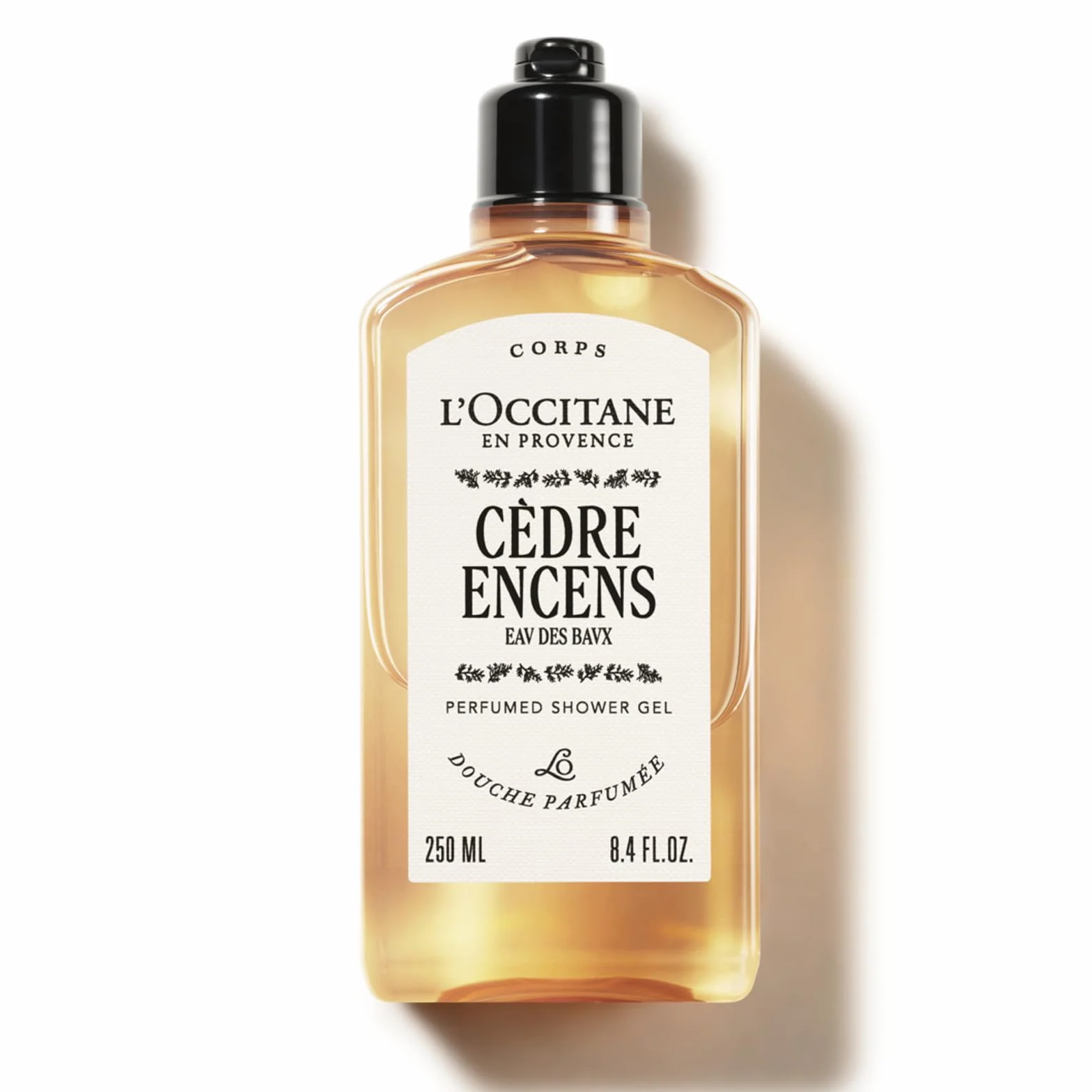 L'OCCITANE - Gel Doccia Cèdre Encens (precedentemente Eau des Baux) - 250 ml - Note speziate, legnose e ambrate - Prodotto in Francia
