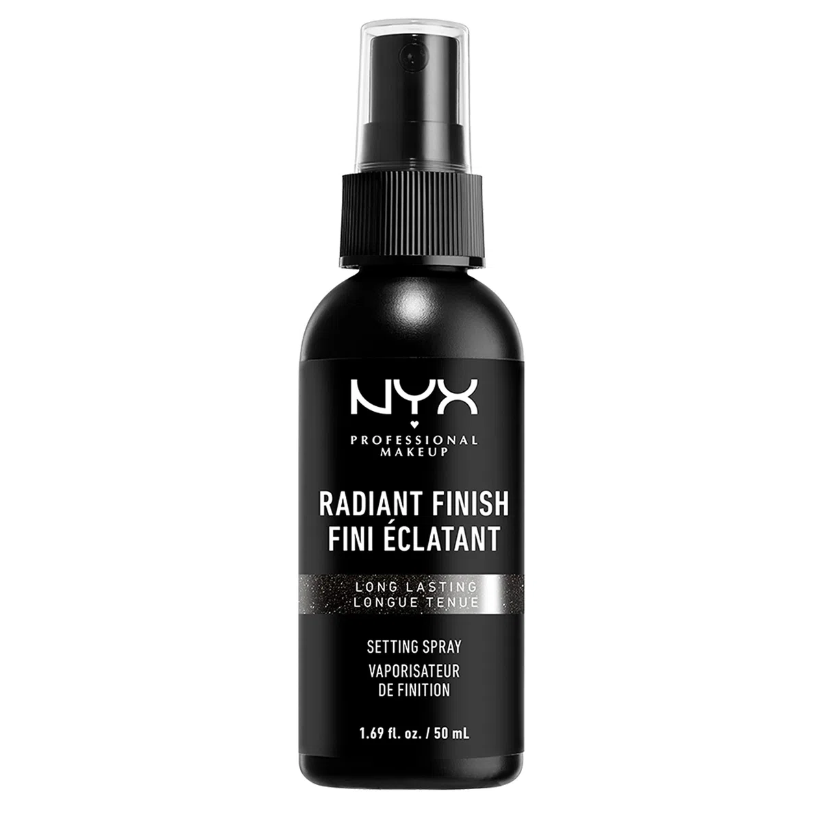 NYX PROFESSIONAL MAKEUP Setting Spray, Spray Fissante Leggero a Lunga Tenuta, Formula Vegana, Finish Radiant, 60 ml, Radiant, 1.69 Fl Oz / 50 ml