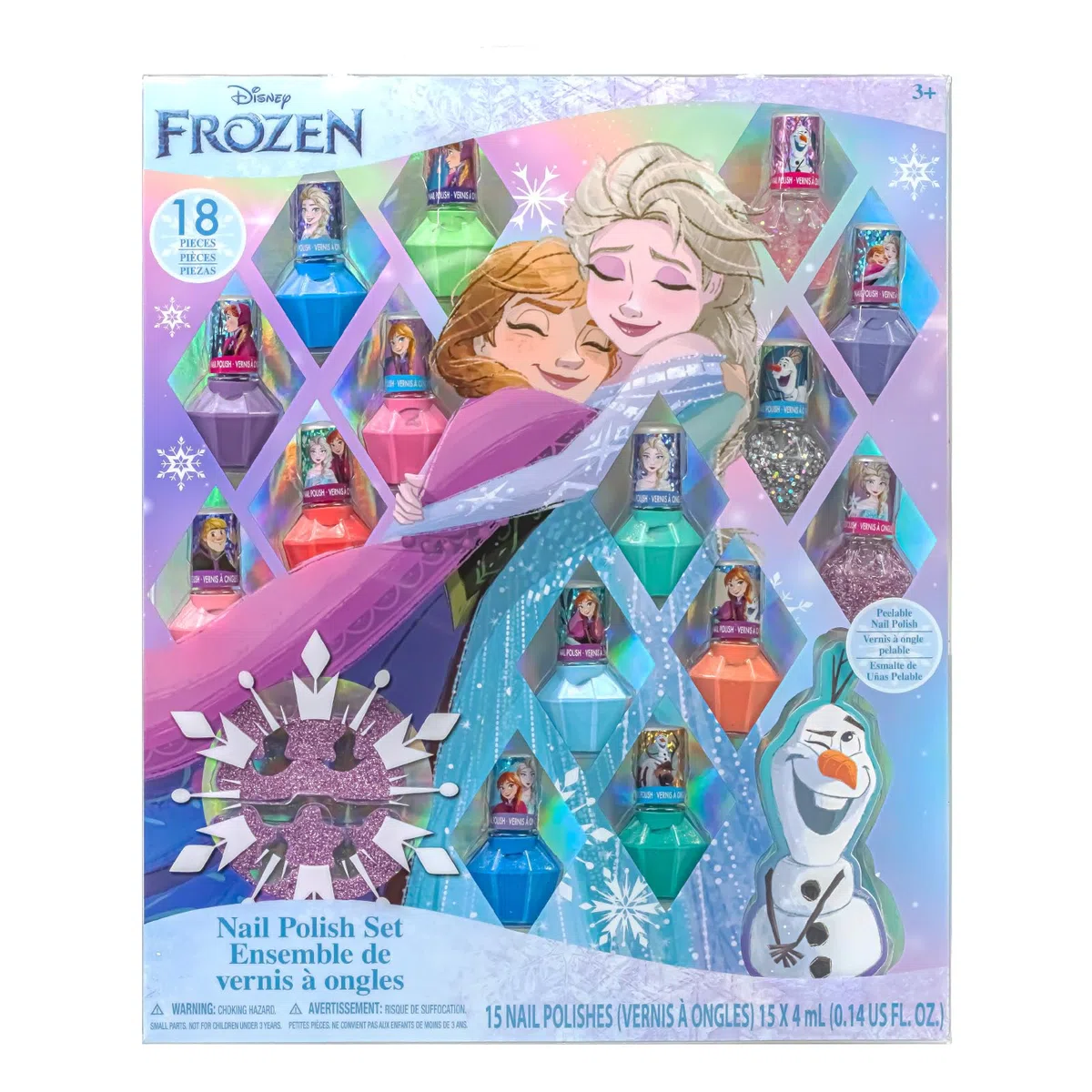 Frozen Smalto Acqua 15 pz Rimovibile Bambine 3+ Regalo